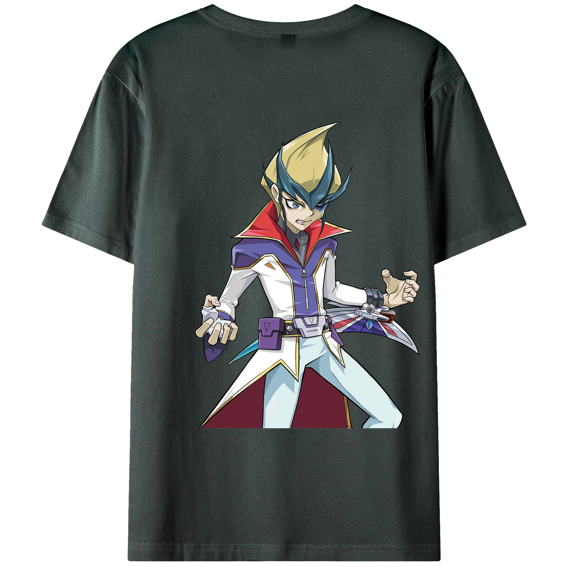 （画像用） 遊☆戯☆王 Yu-Gi-Oh! 綿100％ メンズ半袖Tシャツ（バックプリント） 通気性